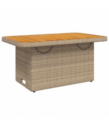 vidaXL 2 Piece Garden Dining Set with Cushions Beige Poly Rattan