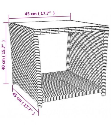 vidaXL 3 Piece Garden Dining Set with Cushions Grey Poly Rattan