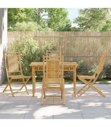 vidaXL Folding Chairs 4 pcs 46x66x99 cm Bamboo