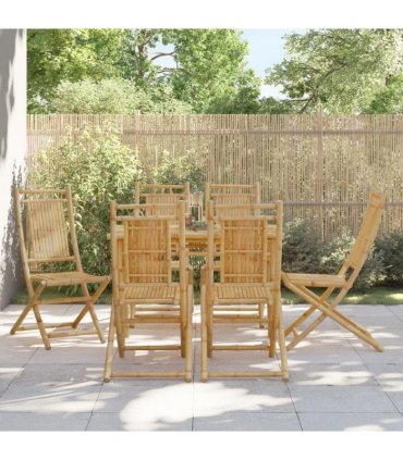 vidaXL Folding Chairs 6 pcs 46x66x99 cm Bamboo