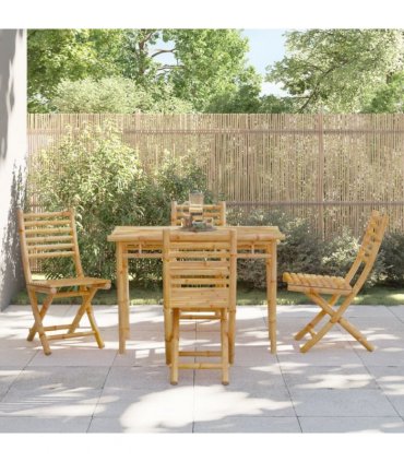 vidaXL Folding Chairs 4 pcs 43x54x88 cm Bamboo