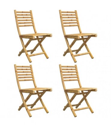vidaXL Folding Chairs 4 pcs 43x54x88 cm Bamboo