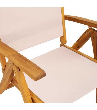 vidaXL Folding Chairs 4 pcs Solid Wood Acacia and Textilene