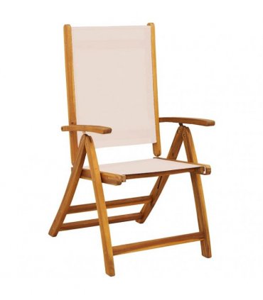 vidaXL Folding Chairs 8 pcs Solid Wood Acacia and Textilene