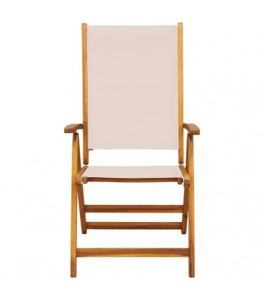 vidaXL Folding Chairs 8 pcs Solid Wood Acacia and Textilene