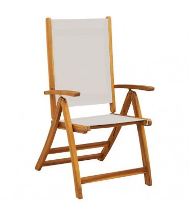 vidaXL Folding Chairs 4 pcs Solid Wood Acacia and Textilene