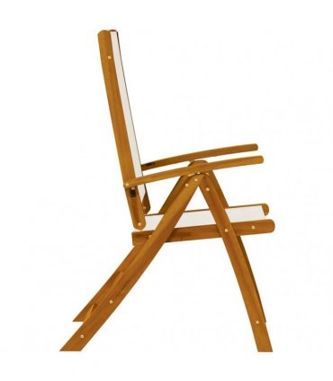 vidaXL Folding Chairs 4 pcs Solid Wood Acacia and Textilene