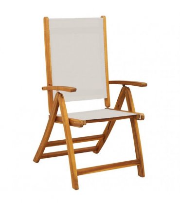 vidaXL Folding Chairs 8 pcs Solid Wood Acacia and Textilene