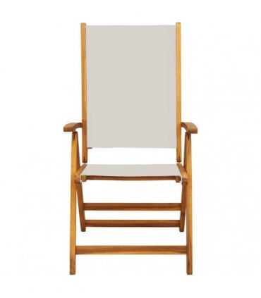 vidaXL Folding Chairs 8 pcs Solid Wood Acacia and Textilene