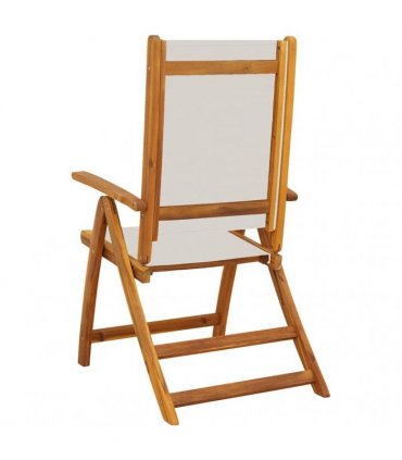 vidaXL Folding Chairs 8 pcs Solid Wood Acacia and Textilene