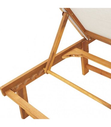 vidaXL Sun Loungers 2 pcs Grey Solid Wood Acacia and Textilene