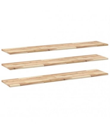 vidaXL Floating Shelves 3 pcs 140x30x2 cm Untreated Solid Wood Acacia