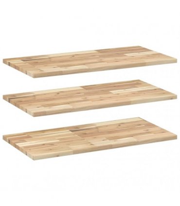 vidaXL Floating Shelves 3 pcs 100x40x2 cm Untreated Solid Wood Acacia
