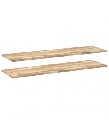 vidaXL Floating Shelves 2 pcs 120x40x2 cm Untreated Solid Wood Acacia