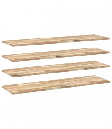 vidaXL Floating Shelves 4 pcs 120x40x2 cm Untreated Solid Wood Acacia