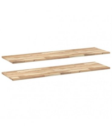 vidaXL Floating Shelves 2 pcs 160x40x2 cm Untreated Solid Wood Acacia
