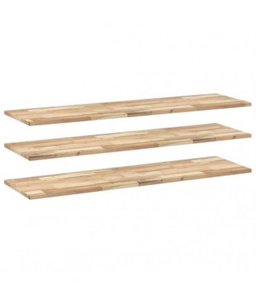 vidaXL Floating Shelves 3 pcs 160x40x2 cm Untreated Solid Wood Acacia