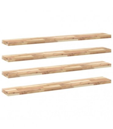 vidaXL Floating Shelves 4 pcs 160x20x4 cm Untreated Solid Wood Acacia