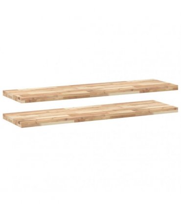 vidaXL Floating Shelves 2 pcs 120x40x4 cm Untreated Solid Wood Acacia