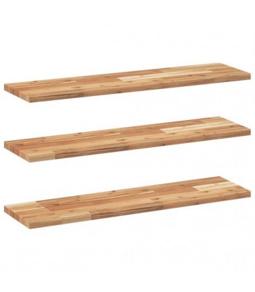 vidaXL Floating Shelves 3 pcs 80x20x2cm Oil Finished Solid Wood Acacia
