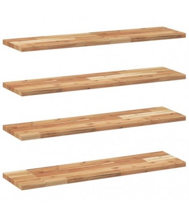 vidaXL Floating Shelves 4 pcs 80x20x2cm Oil Finished Solid Wood Acacia