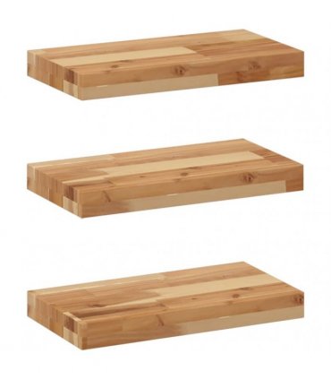 vidaXL Floating Shelves 3 pcs 40x20x4cm Oil Finished Solid Wood Acacia