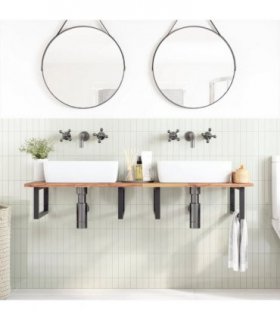 vidaXL Bathroom Vanity Top Untreated 140x50x2 cm Solid Wood Acacia