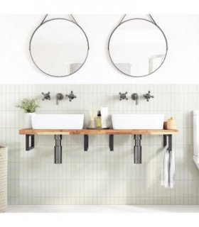 vidaXL Bathroom Vanity Top Untreated 140x40x4 cm Solid Wood Acacia