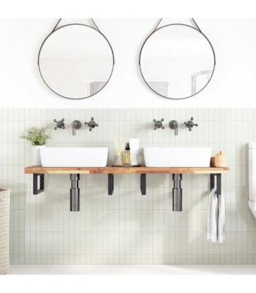 vidaXL Bathroom Vanity Top Untreated 140x40x4 cm Solid Wood Acacia