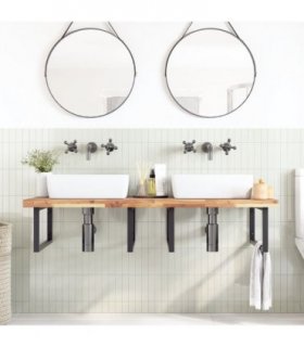 vidaXL Bathroom Vanity Top Untreated 120x60x4 cm Solid Wood Acacia