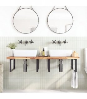 vidaXL Bathroom Vanity Top Untreated 140x60x4 cm Solid Wood Acacia
