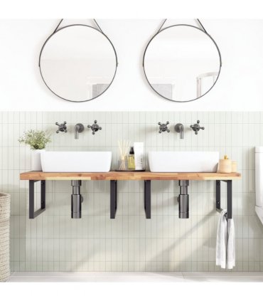 vidaXL Bathroom Vanity Top Untreated 140x60x4 cm Solid Wood Acacia