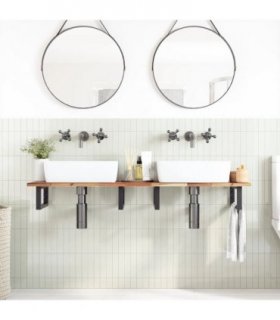 vidaXL Bathroom Vanity Top Oil Finished 160x40x2 cm Solid Wood Acacia