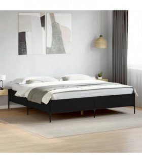 vidaXL Bed Frame without Mattress Black 200x200 cm