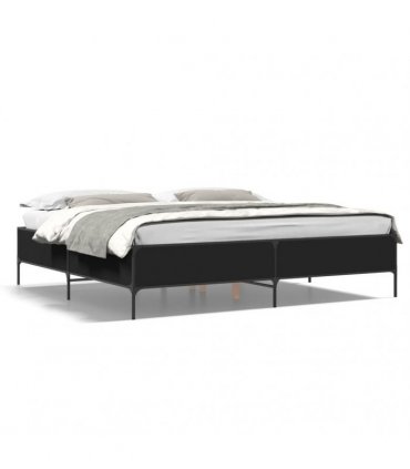 vidaXL Bed Frame without Mattress Black 200x200 cm