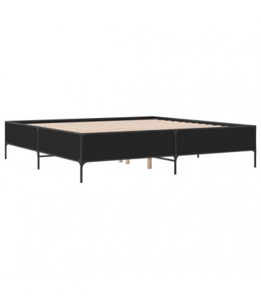 vidaXL Bed Frame without Mattress Black 200x200 cm
