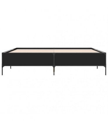 vidaXL Bed Frame without Mattress Black 200x200 cm