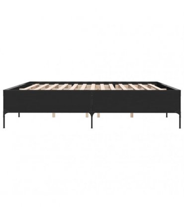 vidaXL Bed Frame without Mattress Black 200x200 cm