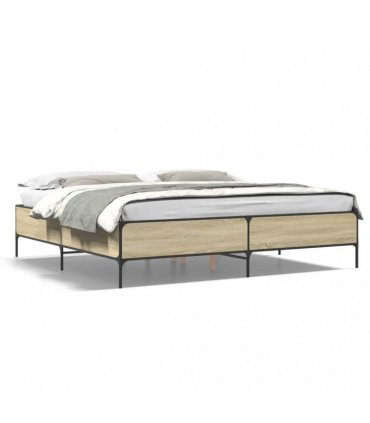 vidaXL Bed Frame without Mattress Sonoma Oak 200x200 cm