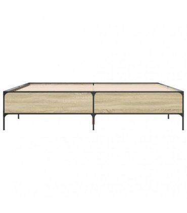vidaXL Bed Frame without Mattress Sonoma Oak 200x200 cm