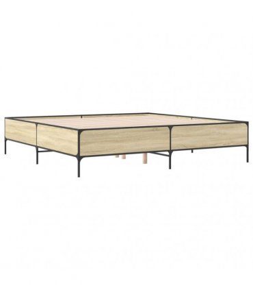 vidaXL Bed Frame without Mattress Sonoma Oak 200x200 cm