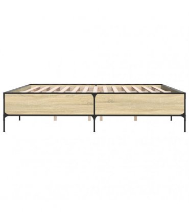 vidaXL Bed Frame without Mattress Sonoma Oak 200x200 cm