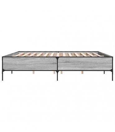 vidaXL Bed Frame without Mattress Grey Sonoma 200x200 cm
