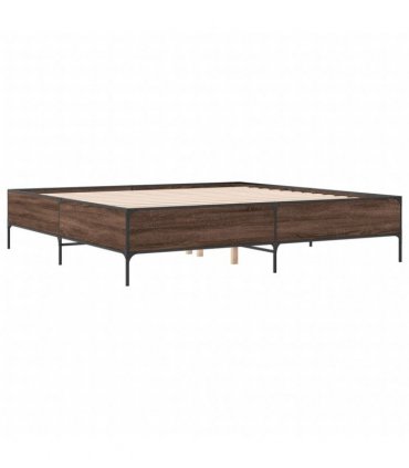 vidaXL Bed Frame without Mattress Brown Oak 200x200 cm