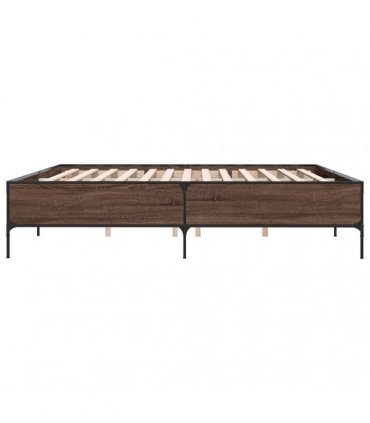 vidaXL Bed Frame without Mattress Brown Oak 200x200 cm