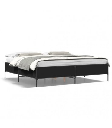 vidaXL Bed Frame without Mattress Black 180x200 cm