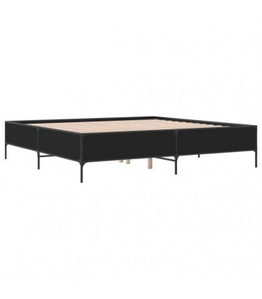 vidaXL Bed Frame without Mattress Black 180x200 cm