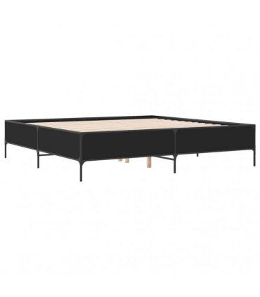 vidaXL Bed Frame without Mattress Black 180x200 cm