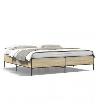 vidaXL Bed Frame without Mattress Sonoma Oak 180x200 cm