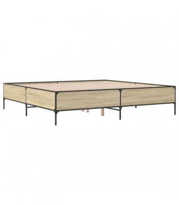 vidaXL Bed Frame without Mattress Sonoma Oak 180x200 cm